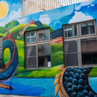 鳳山開漳聖王廟牆面彩繪